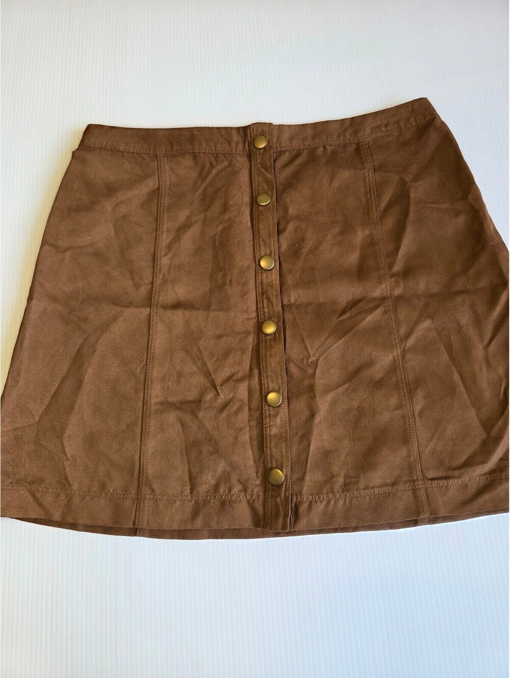 Hollister Women's Brown Break Away Suede Mini Skirt Size 5